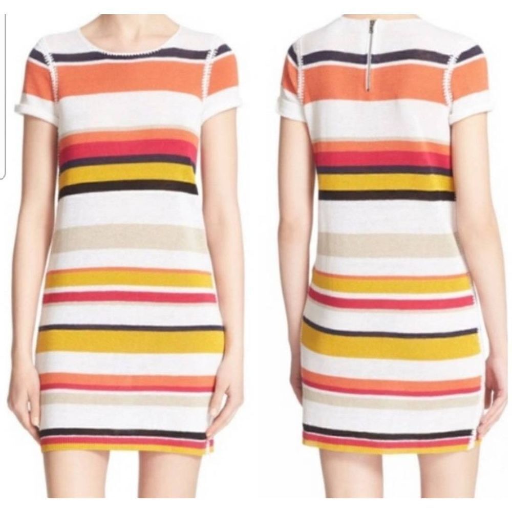 Alice + Olivia Rozlyn Carnival Stripe Dress XS